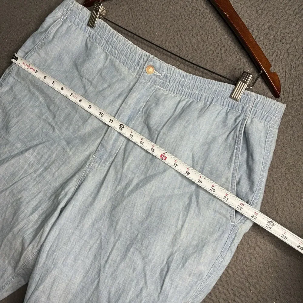 Polo Ralph Lauren Classic Fit Pant Men 2XL Blue Elastic Waist Drawstring Pony